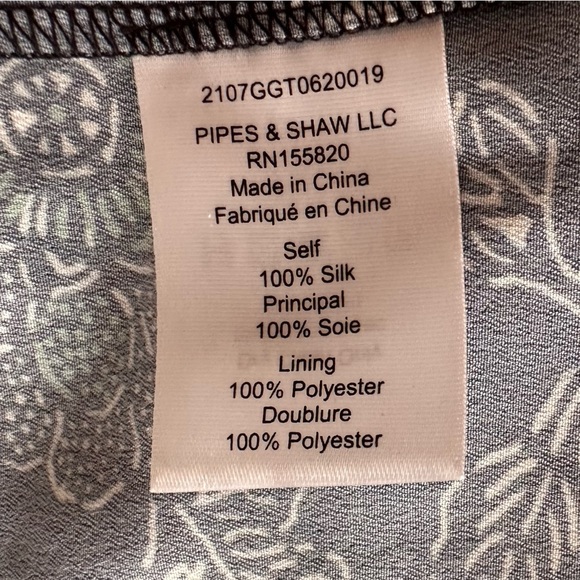 Veronica Beard Black White Floral Silk Dress Lined Long Sleeve Bow Ruffle - Picture 9 of 10